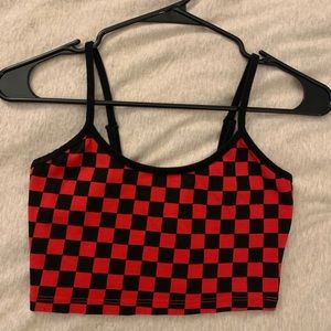 Forever 21 Checkered Crop Top